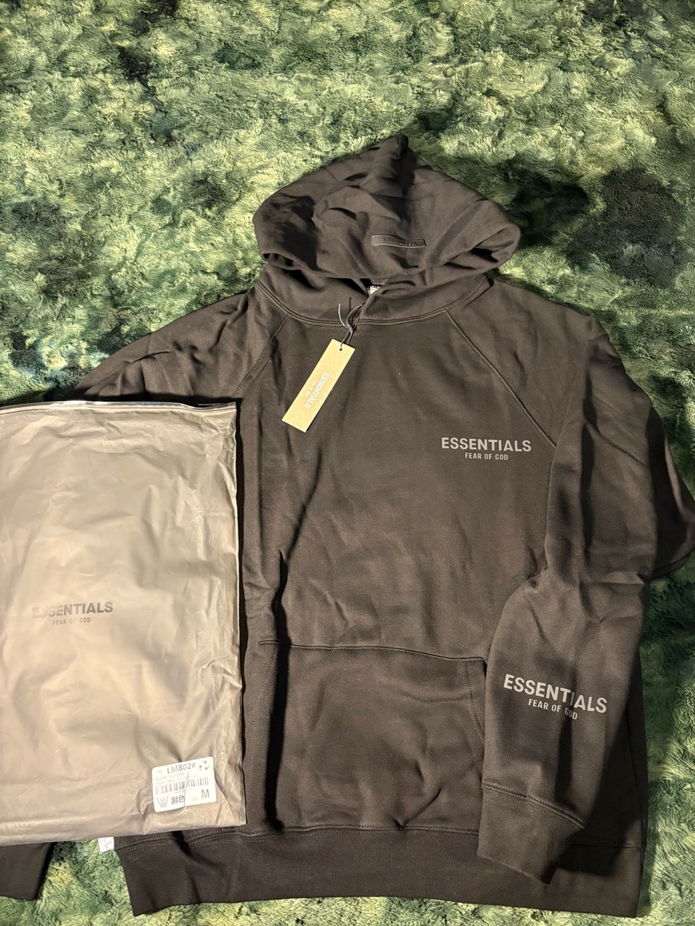 Essentials Fear of God Black Crewneck Hoodie